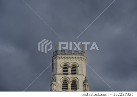 Majestic basilica of notre-dame-de-buglose in saint-vincent-de-paul, france Majestic basilica of notre-dame-de-buglose in saint-vincent-de-paul, france 132227325