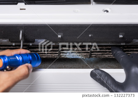 Dirty air conditioner blower 132227373