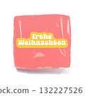 Frohe weihnachten Merry Christmas in German quote pink sticker vector design, creative holiday typography, modern festive graphic art for cards, invitations, social media banners, and decorations. 132227526