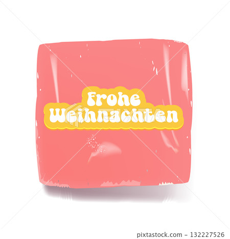 Frohe weihnachten Merry Christmas in German quote pink sticker vector design, creative holiday typography, modern festive graphic art for cards, invitations, social media banners, and decorations. Frohe weihnachten Merry Christmas in German quote pink sticker vector design, creative holiday typography, modern festive graphic art for cards, invitations, social media banners, and decorations. 132227526
