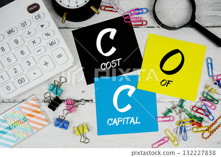 COC Cost Of Capital text phrase of business and financial concept 132227838