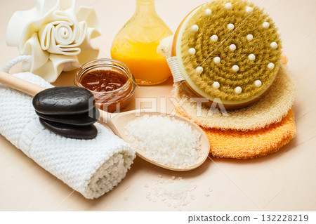 Set for care of skin body, bath accessories 132228219