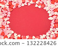 Heart-shaped topping sugar. Stylish and cute background decoration. Feelings. 132228426