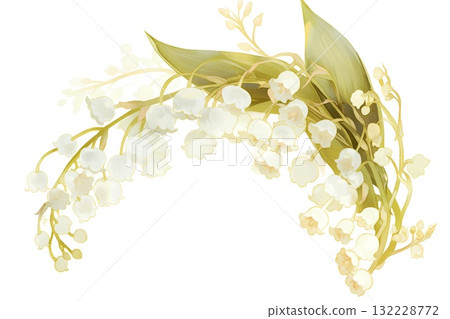 Lily of the valley illustration material 132228772