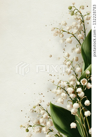 White flower frame 132228783