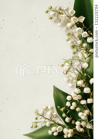 White flower frame 132228784