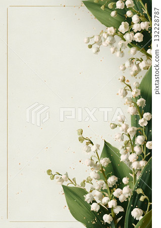 White flower frame 132228787