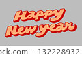 New year 2026 typography greeting and wish for decoration orange 132228932