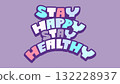 New year wish stay happy healthy typography greeting for decoration 132228937