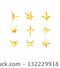 gold sparkling star collection 132229918