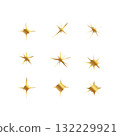 gold sparkling star collection 132229921