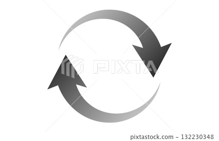 以單色漸層表示的回收/循環箭頭的插圖 以單色漸層表示的回收/循環箭頭的插圖 132230348