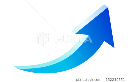 等距藍色漸層上升箭頭 132230351