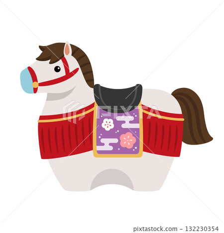 白馬公仔 新年賀卡材料 2026 - 馬 132230354