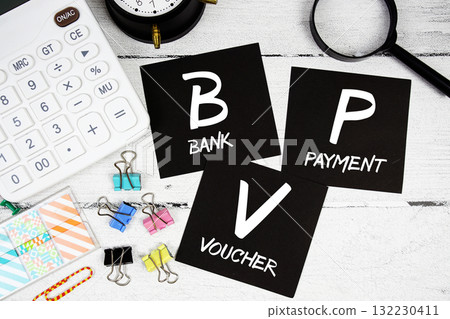 BPV Abbreviation of Bank Payment Voucher text phrase of business and financial concept BPV Abbreviation of Bank Payment Voucher text phrase of business and financial concept 132230411
