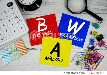 BWA Abbreviation of Business Workflow Analysis text phrase of business and financial concept BWA Abbreviation of Business Workflow Analysis text phrase of business and financial concept 132230448