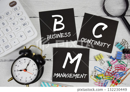 BCM Abbreviation of Business Continuity Management text phrase of business and financial concept BCM Abbreviation of Business Continuity Management text phrase of business and financial concept 132230449