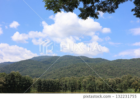 Landscape of mountain and clouds scenic view in Chiangmai, Thailand 132231755