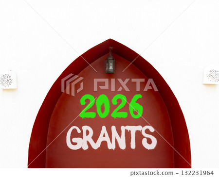 2026 Grants symbol. Concept words 2026 Grants on beautiful white and red wall. Beautiful white and red wall background. Business and 2026 grants concept. Copy space. 2026 Grants symbol. Concept words 2026 Grants on beautiful white and red wall. Beautiful white and red wall background. Business and 2026 grants concept. Copy space. 132231964