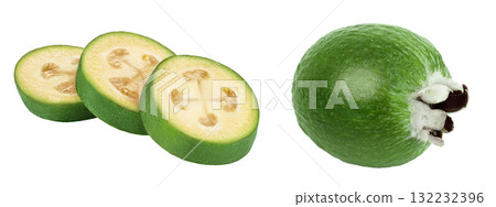 Feijoa fruit isolated on white background 132232396
