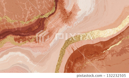 A gold and red swirl pattern with a gold and red stripe A gold and red swirl pattern with a gold and red stripe 132232505