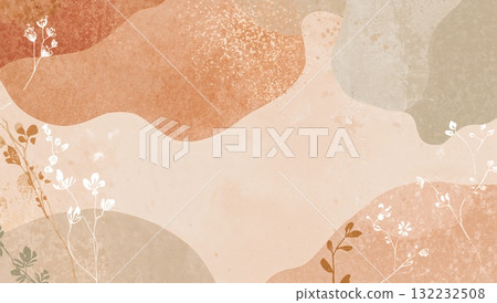 A painting of a landscape with a flowery background A painting of a landscape with a flowery background 132232508