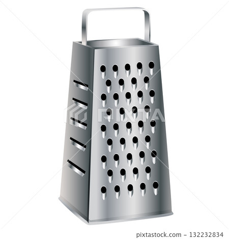 metal grater kitchen utensil realistic style metal grater kitchen utensil realistic style 132232834
