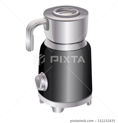 milk frother metal realistic style 132232835