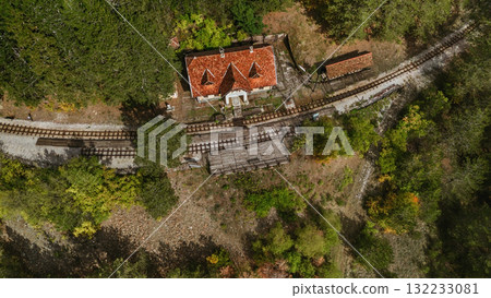 Drone View of Mokra Gora Railway Station Drone View of Mokra Gora Railway Station 132233081