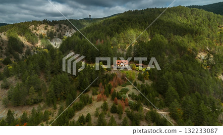 Autumn Drone Landscape of Sargan Eight Autumn Drone Landscape of Sargan Eight 132233087