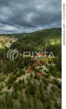 Autumn Drone Landscape of Sargan Eight Autumn Drone Landscape of Sargan Eight 132233088