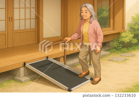 在日式入口處安裝坡道 132233610