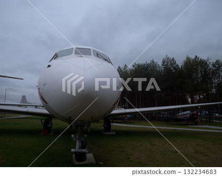 aircraft museum display, vintage plane in museum setting, restored airliner showcases heritage and restoration efforts, museum exhibit features vintage aircraft with weathered metal panels aircraft museum display, vintage plane in museum setting, restored airliner showcases heritage and restoration efforts, museum exhibit features vintage aircraft with weathered metal panels 132234683