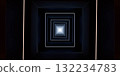 Abstract tunnel of light and squares 132234783