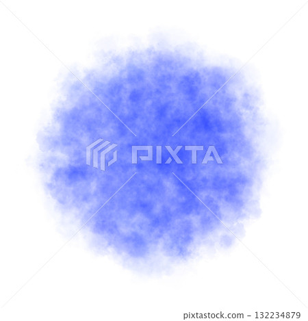 Round blue smoke cloud on transparent background with soft edges and realistic texture for design and compositing Round blue smoke cloud on transparent background with soft edges and realistic texture for design and compositing 132234879
