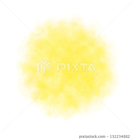 Round yellow smoke cloud on transparent background with soft edges and realistic texture for design and compositing Round yellow smoke cloud on transparent background with soft edges and realistic texture for design and compositing 132234882