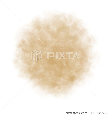 Round beige smoke cloud on transparent background with soft edges and realistic texture for design and compositing Round beige smoke cloud on transparent background with soft edges and realistic texture for design and compositing 132234885