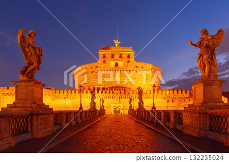 Castel Sant Angelo at sunrise in Rome, Italy 132235024