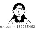 A woman with her hair tied up is having trouble with a fever that won't go away 132235462