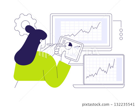 Predictive analysis abstract concept vector illustration. 132235541