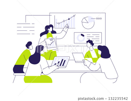 Online marketing analytics abstract concept vector illustration. 132235542