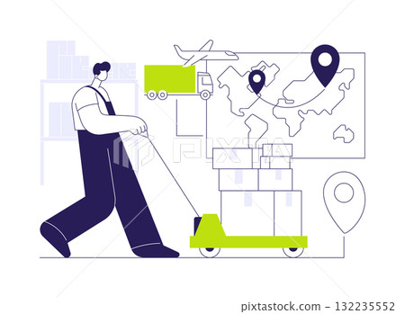 Bonded warehouse abstract concept vector illustration. Bonded warehouse abstract concept vector illustration. 132235552