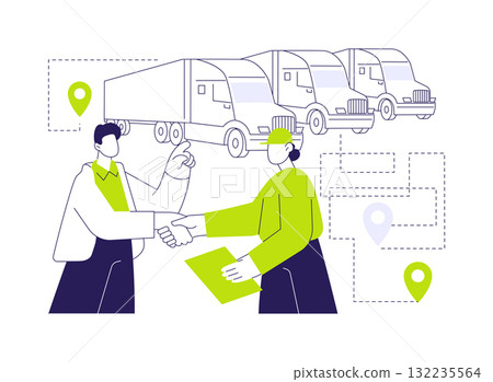 Contracting a truckload carrier abstract concept vector illustration. Contracting a truckload carrier abstract concept vector illustration. 132235564