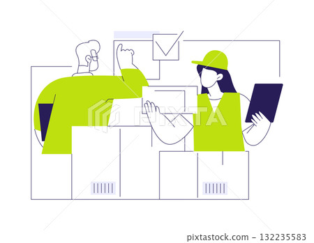 Warehouse audit abstract concept vector illustration. Warehouse audit abstract concept vector illustration. 132235583