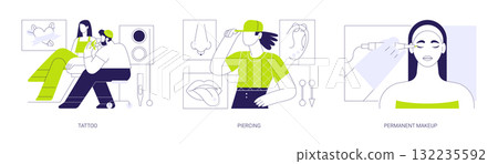 Body decoration isolated cartoon vector illustrations se Body decoration isolated cartoon vector illustrations se 132235592