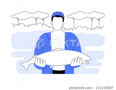 Good catch isolated cartoon vector illustrations. 132235697
