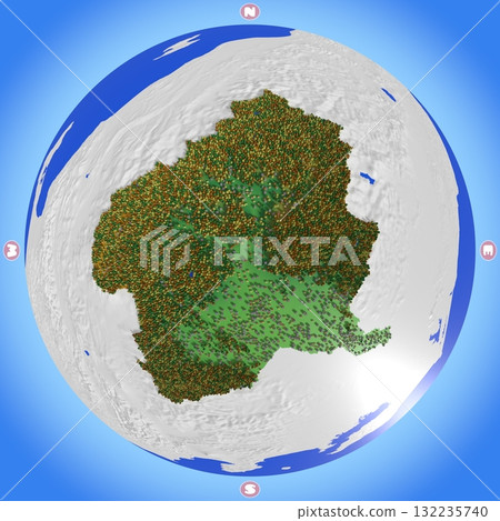 A planet-style map of Gunma Prefecture that beautifully recreates elevation, forests, and residential areas. A planet-style map of Gunma Prefecture that beautifully recreates elevation, forests, and residential areas. 132235740