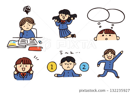 Student illustration set 132235927