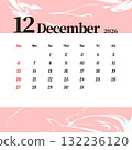 Stylish December 2026 monthly calendar starting on Sunday 132236120