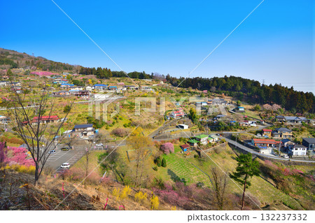 Hanamomo Village, Early Spring Satoyama, View from the Observatory, Higashichichibu Village Hanamomo Village, Early Spring Satoyama, View from the Observatory, Higashichichibu Village 132237332